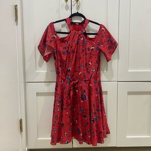 Shoshanna Red Floral Dress
